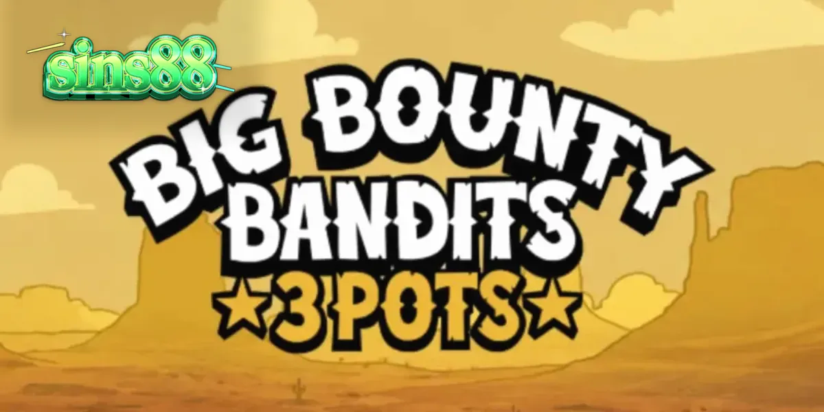 Tampilan visual slot Big Bounty Bandits: 3 Pots dengan gaya animasi rubber-hose